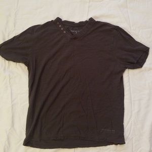 Brown v-neck tee